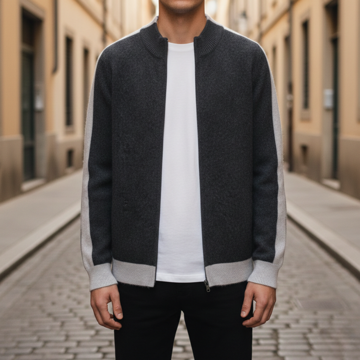 Veste pour homme à fermeture éclair devant