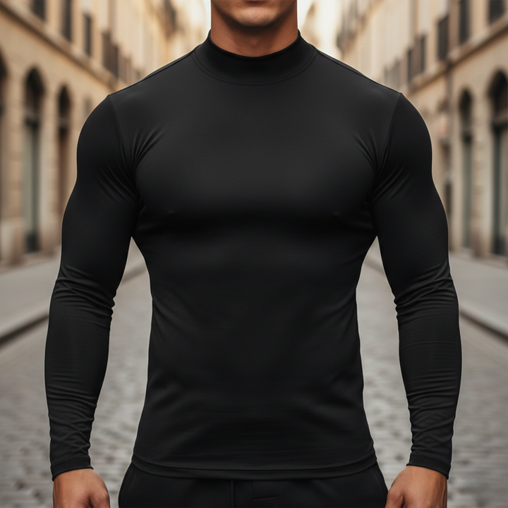Mens long sleeve polo shirt