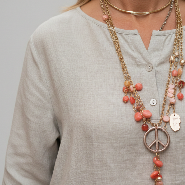 Conjunto de Mujeres Túnica de Manga Larga Suelta y Pantalones