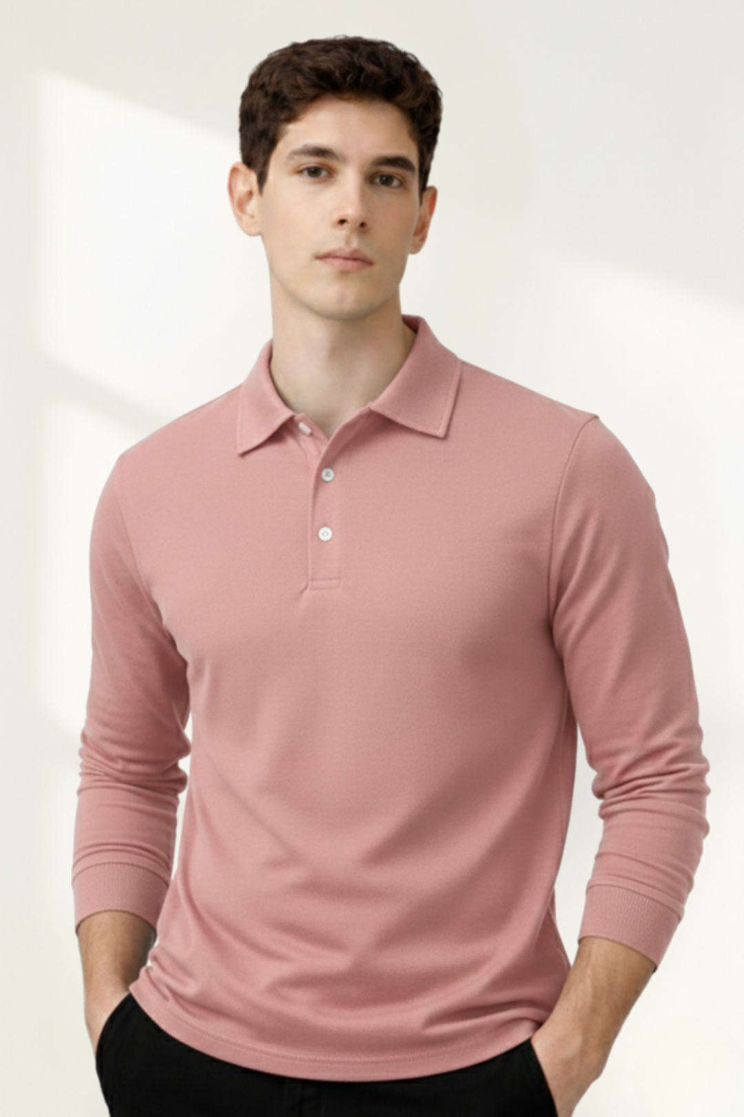 Camisa Polo de Manga Larga para Hombre