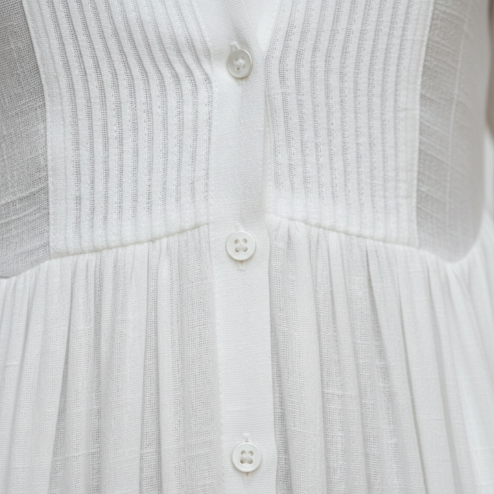 Robe longue minimaliste à manches longues pour femme