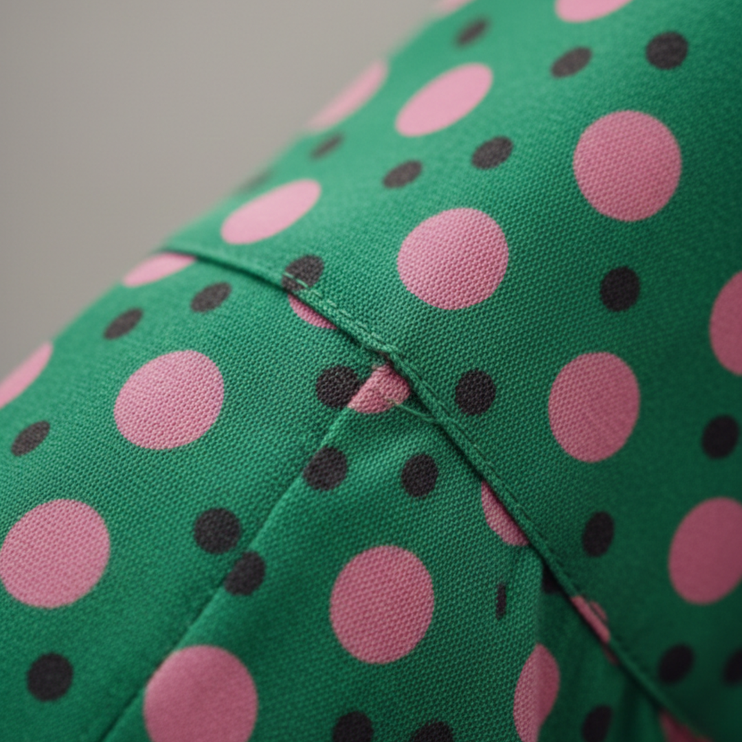 Vestido Midi de Manga Abullonada con Volantes Floral Verde para Mujeres