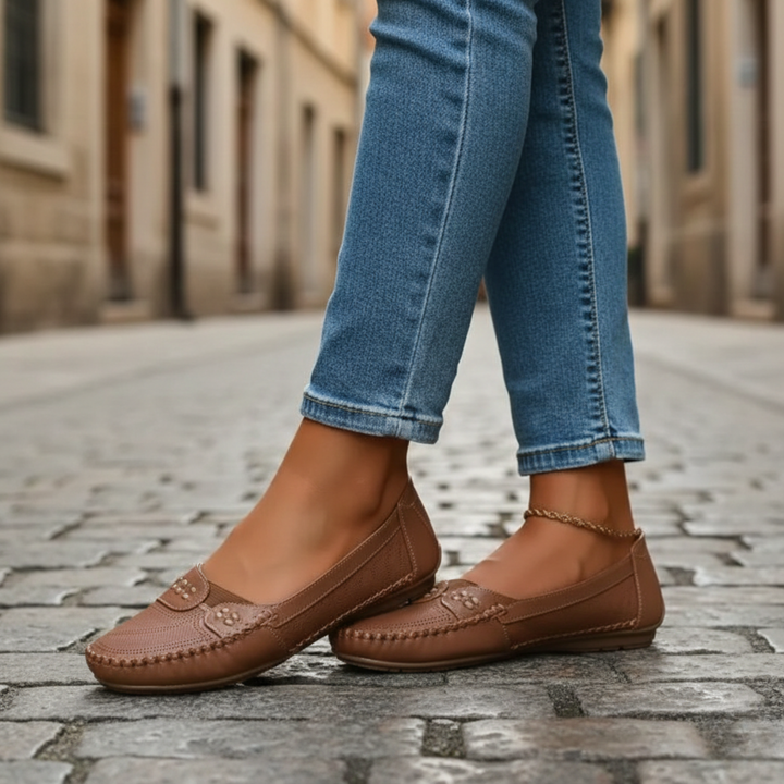 Chaussures confort légères à enfiler pour femmes, mocassins