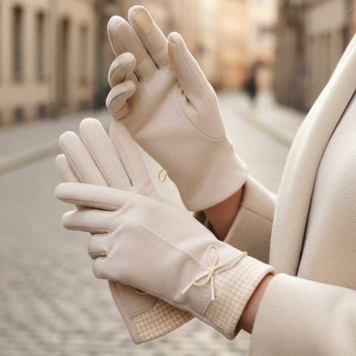 Guantes de cachemira de punto para invierno para mujeres
