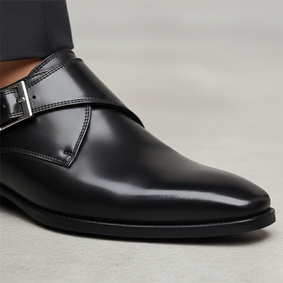 Zapatos de vestir para hombre con hebilla sencilla estilo clásico formal