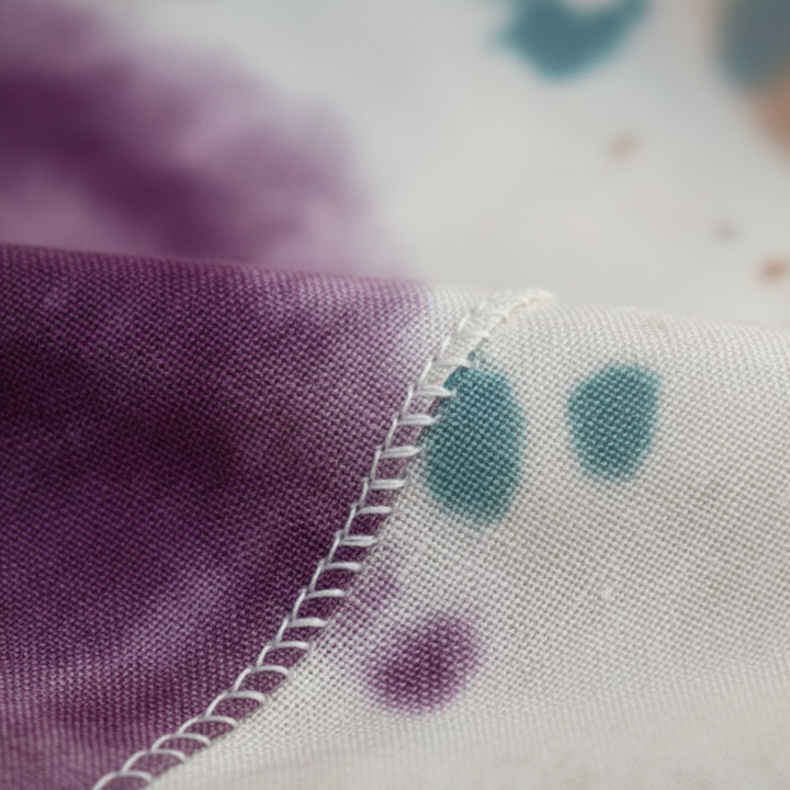 Vestido Midi de Cuello en V de Manga Larga Impreso para Mujeres