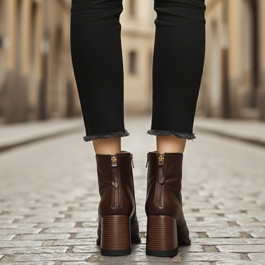 Bottines orthopédiques pour femmes à talon moyen