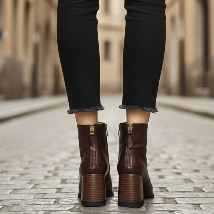 Bottines orthopédiques pour femmes à talon moyen