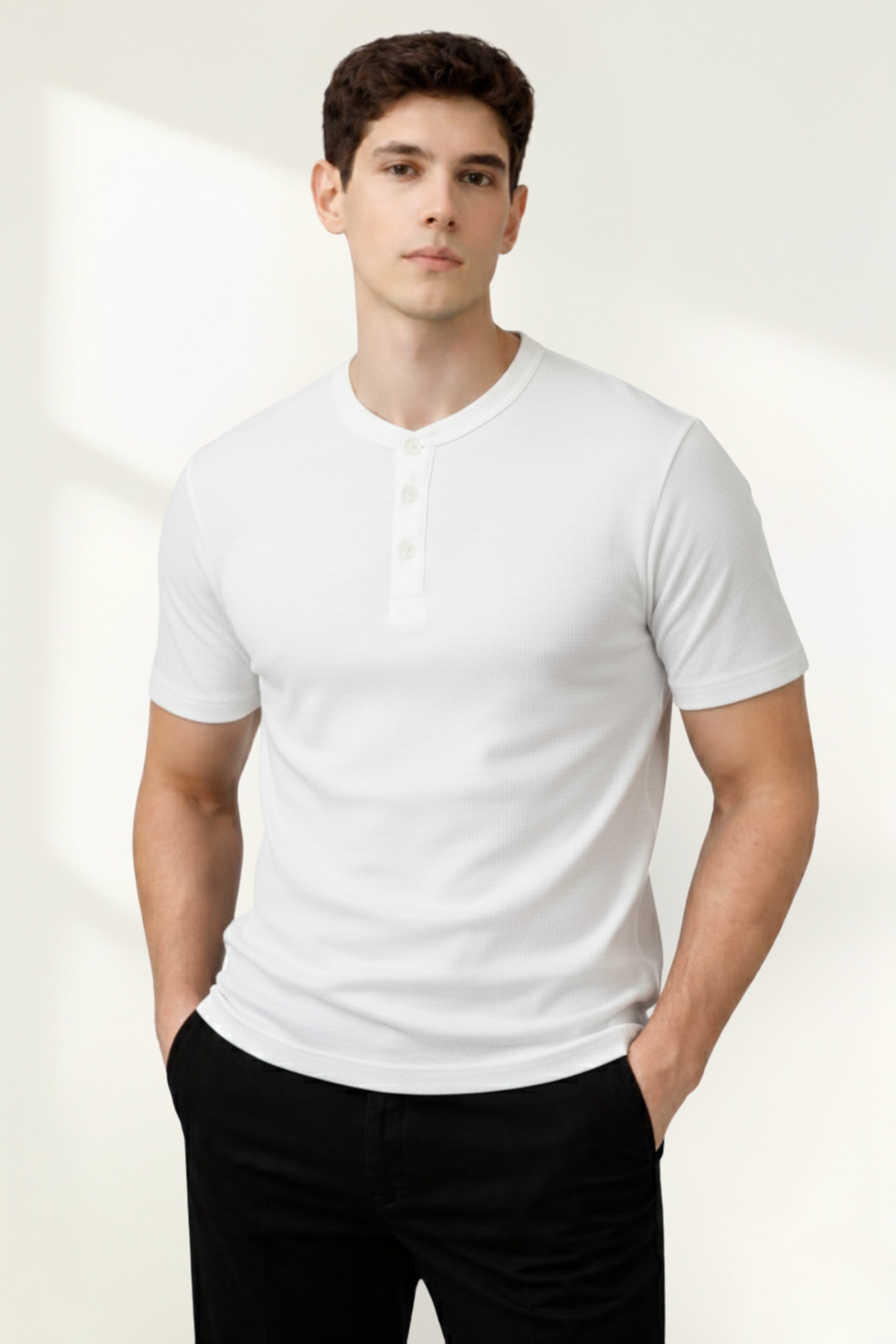 T-shirt Henley pour homme