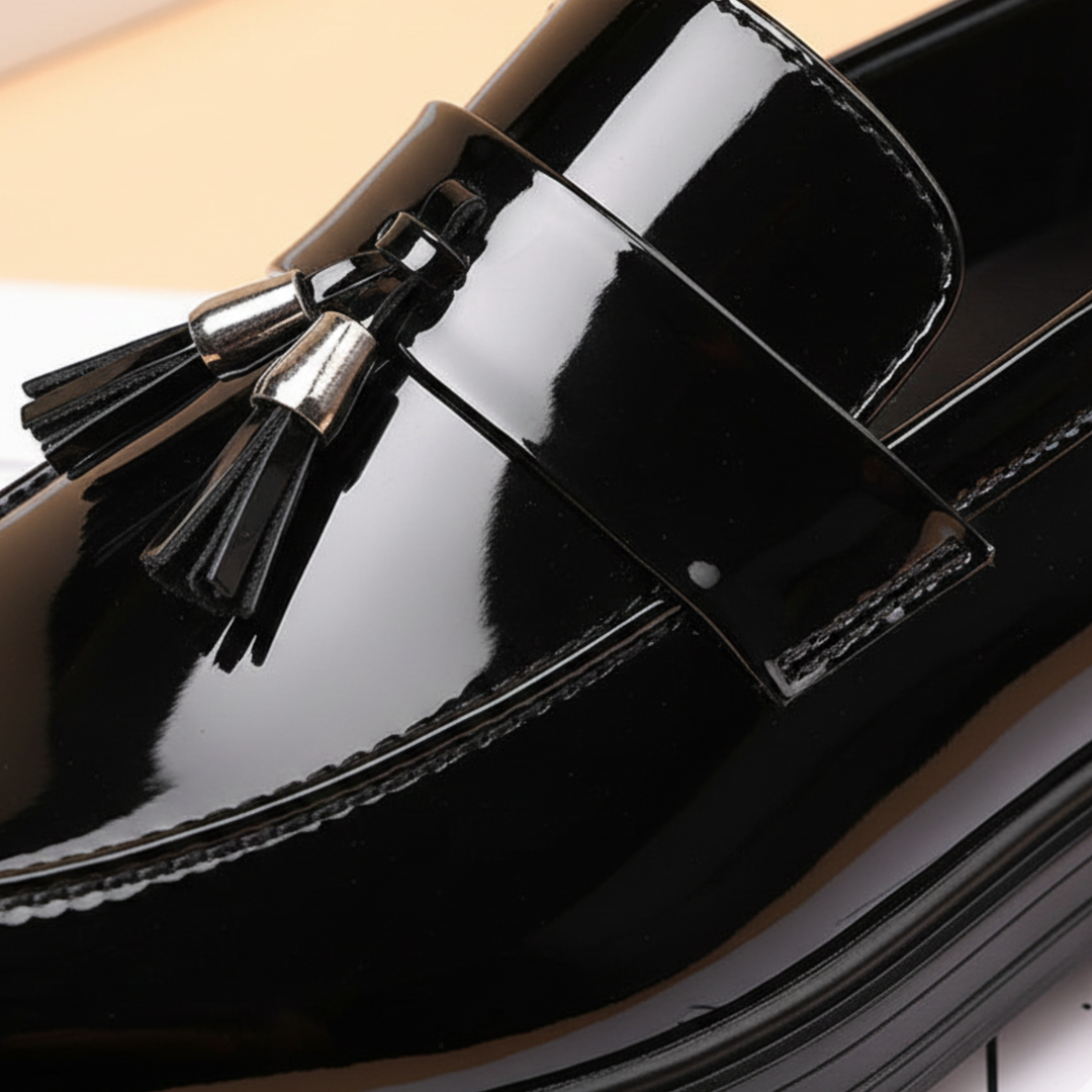 Mocasines de Cuero con Borlas para Hombre