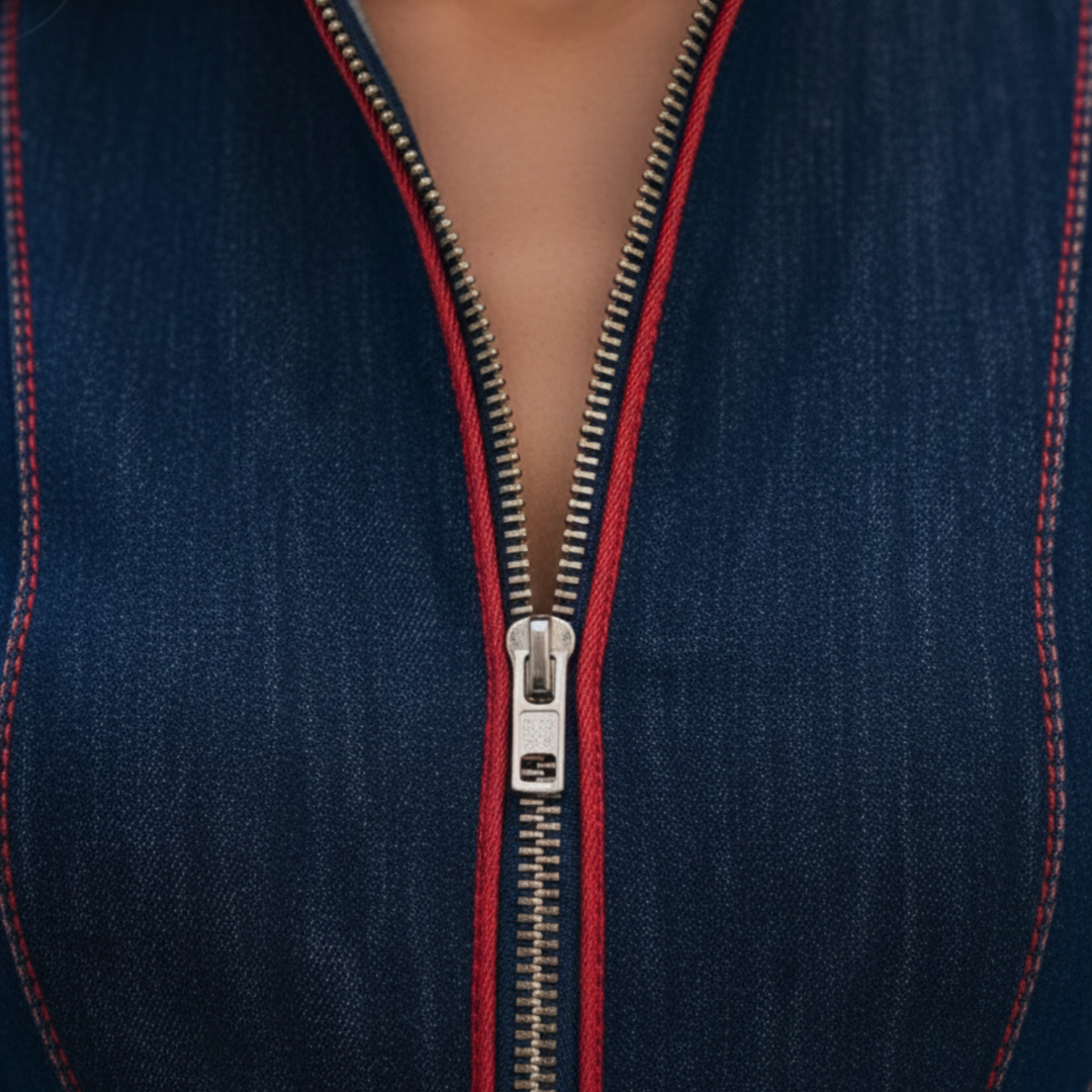 Mono de mezclilla de pierna ancha y manga larga casual para mujeres