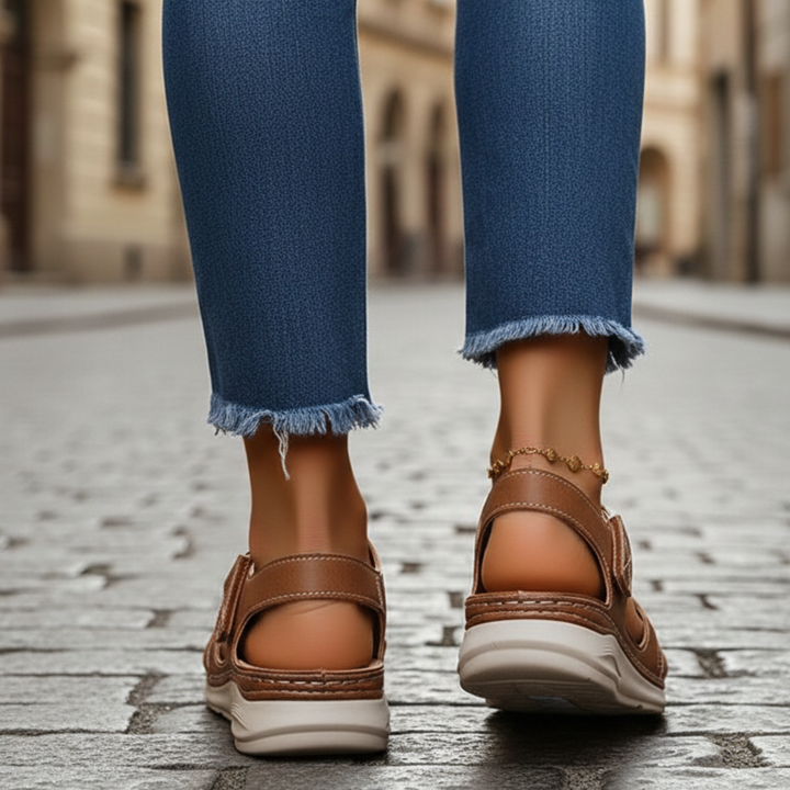 Sandalias de caminar para mujeres con soporte de arco