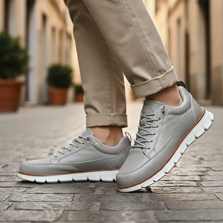 Baskets en cuir à lacets, basses, pour homme adulte