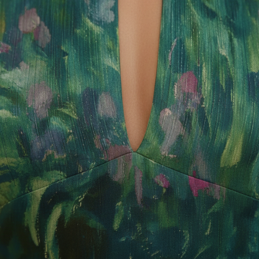 Vestido Maxi Halter Impreso Sin Mangas para Mujeres