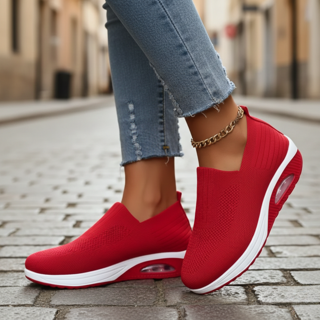 Chaussures orthopédiques pour femmes à enfiler avec semelle amortissante