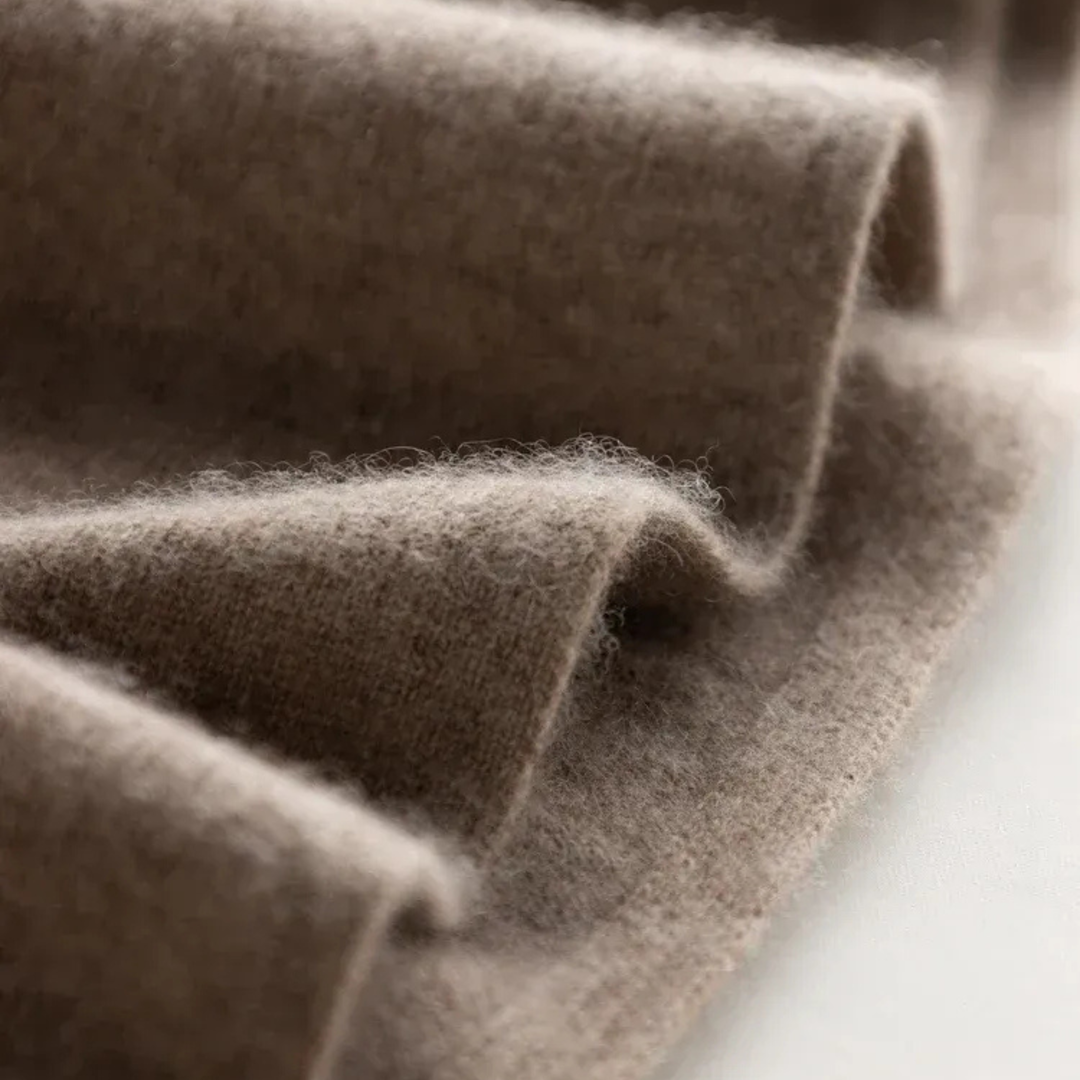 Vestido Envoltura de Cachemira de Manga Larga Midi para Mujeres