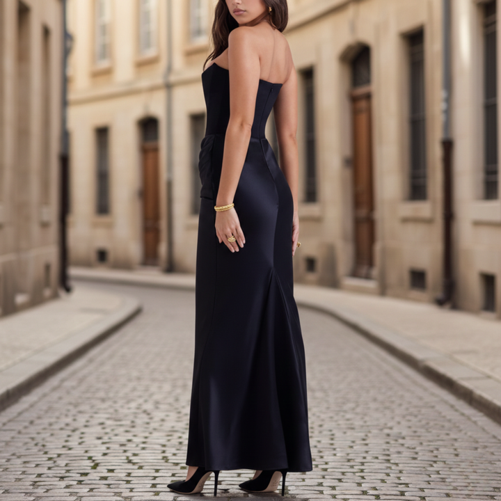 Robe longue bustier cintrée pour femmes