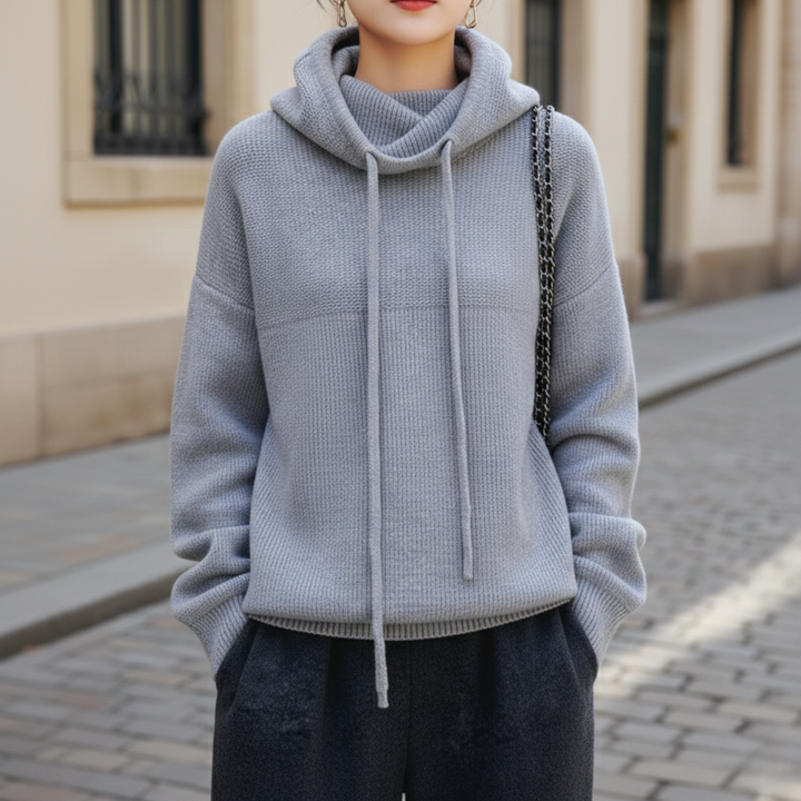 Knitted Hoodie Women Long Sleeve Casual