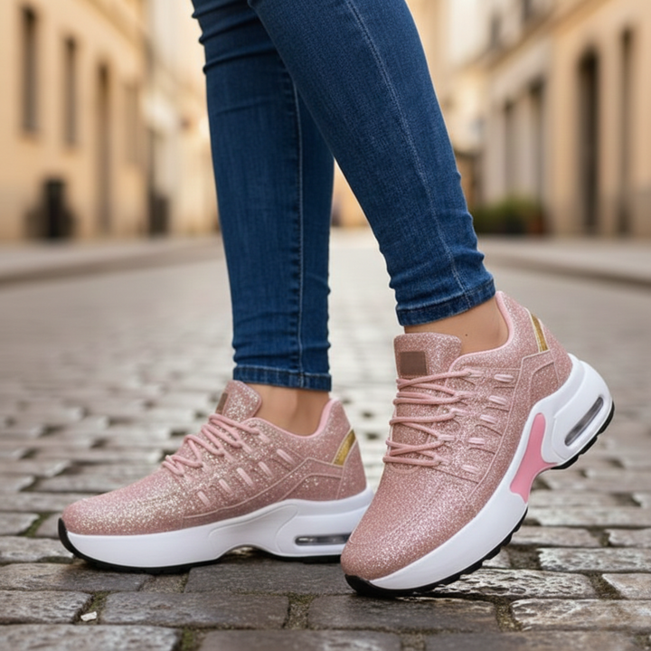 Chaussures orthopédiques à lacets semelle amortissante pour femmes