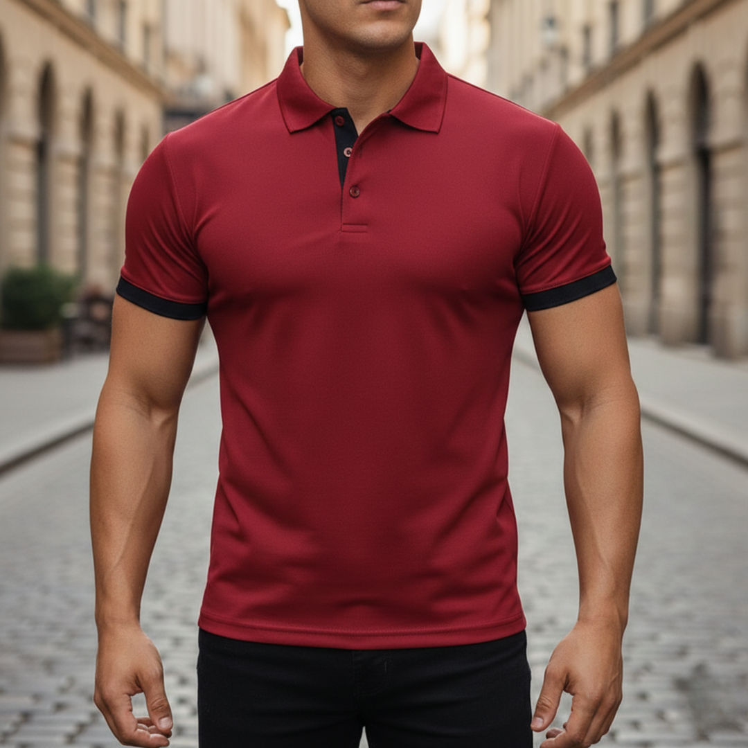 Camisa Polo para Hombre de Manga Corta Ajuste Deportivo