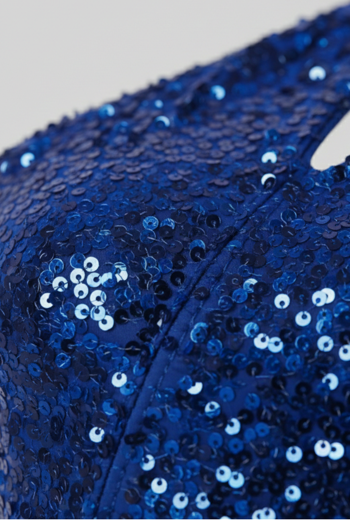 Vestido de lentejuelas de un solo hombro para mujeres