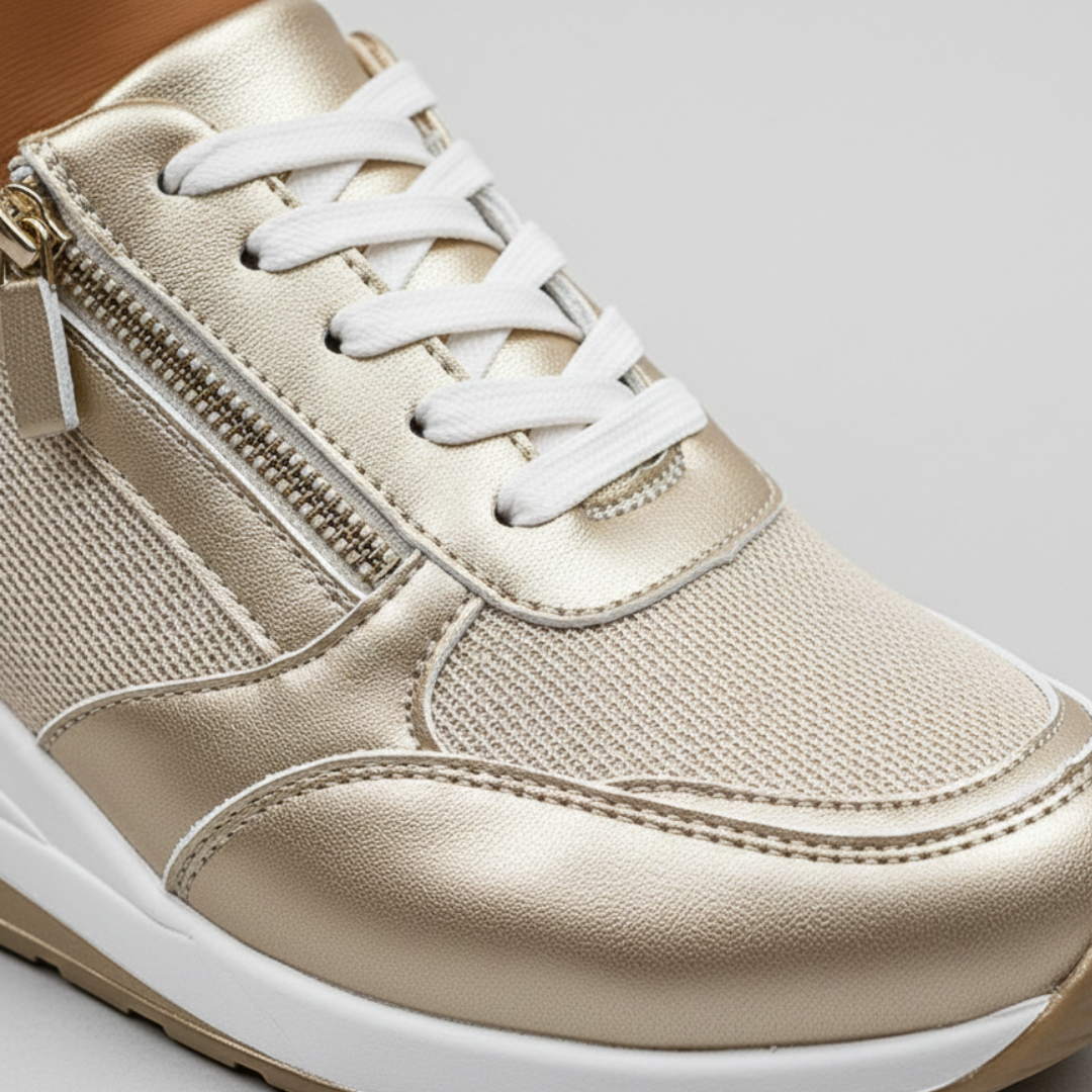 Baskets à plateforme à lacets, modèle bas pour femmes adultes