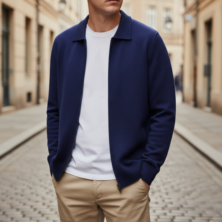 Cardigan Zip Front Knit for Men