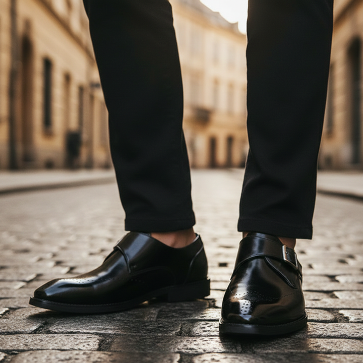 Zapatos de vestir con hebilla y tira para hombre adulto