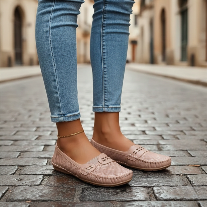 Chaussures confort légères à enfiler pour femmes, mocassins