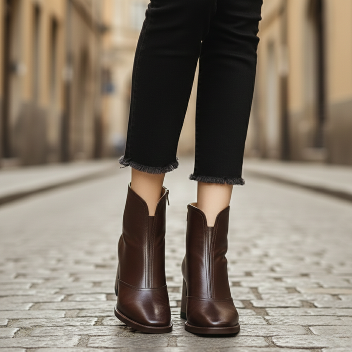 Bottines orthopédiques pour femmes à talon moyen