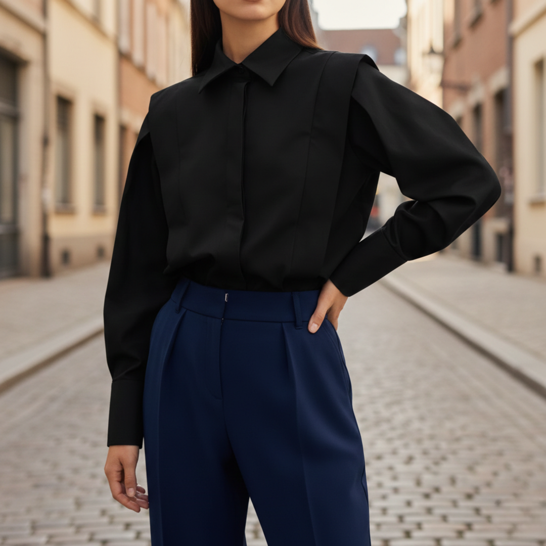 Camisa de Cuello Botón Cuadrada