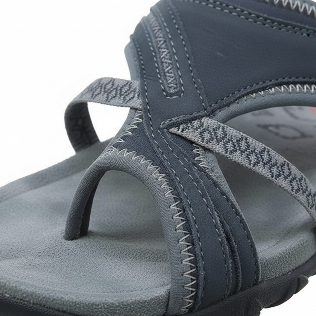 Zapatillas ortopédicas de dedo abierto planas para mujer