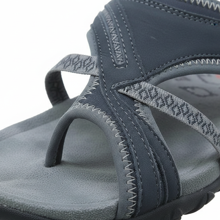 Zapatillas ortopédicas de dedo abierto planas para mujer