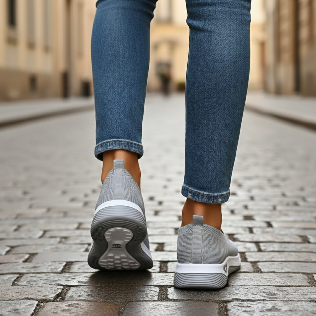 Chaussures orthopédiques de marche pour femmes à enfiler en maille