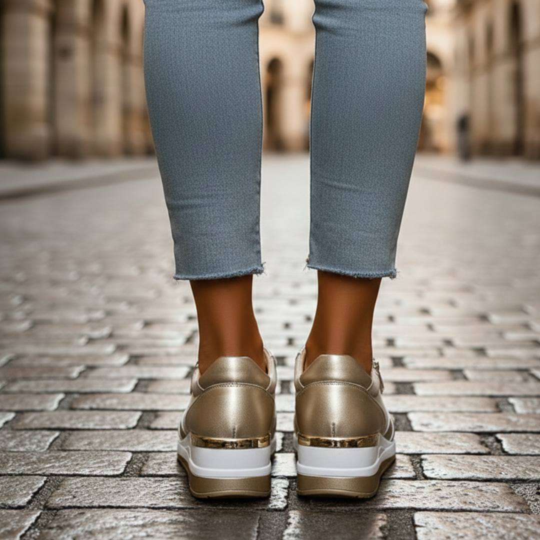 Baskets à plateforme à lacets, modèle bas pour femmes adultes