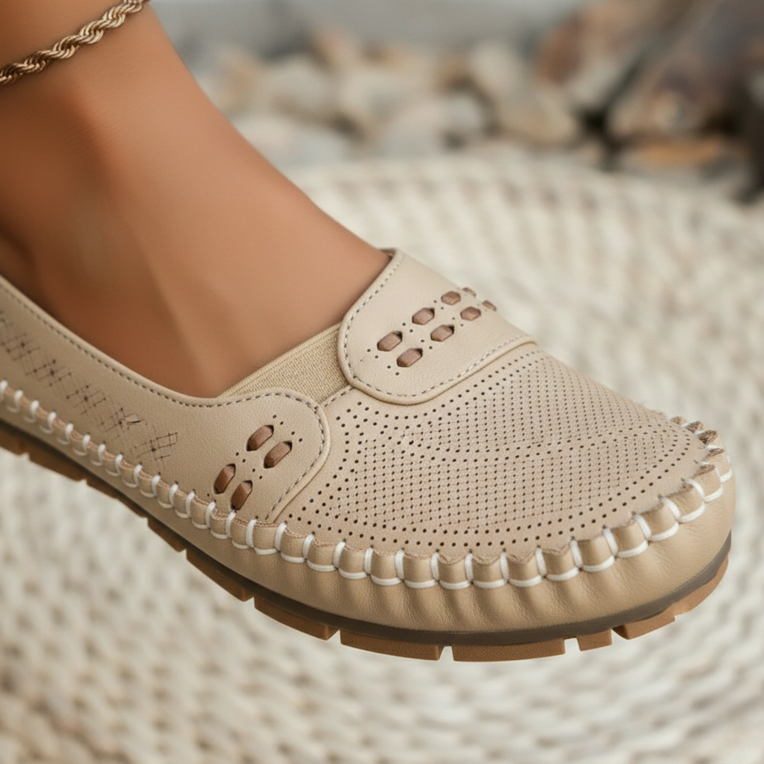 Chaussures confort légères à enfiler pour femmes, mocassins