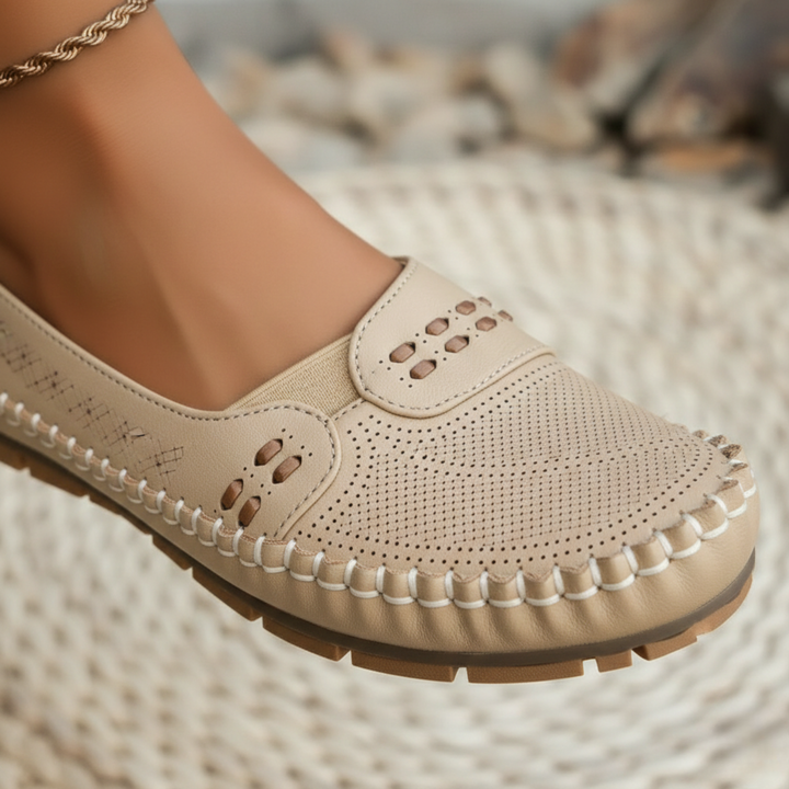 Chaussures confort légères à enfiler pour femmes, mocassins