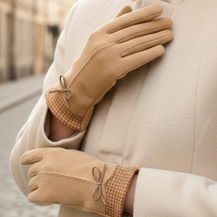 Guantes de cachemira de punto para invierno para mujeres