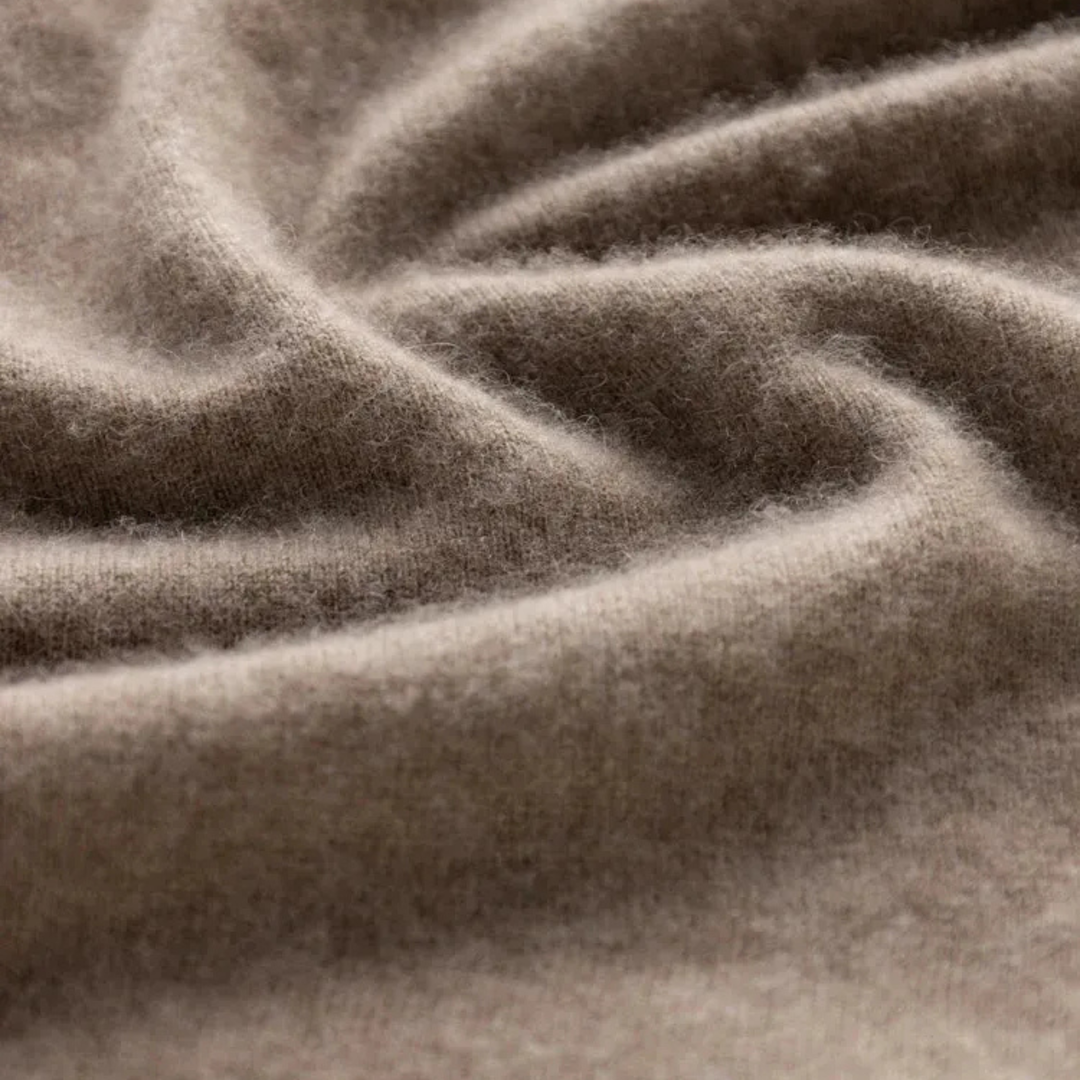 Vestido Envoltura de Cachemira de Manga Larga Midi para Mujeres