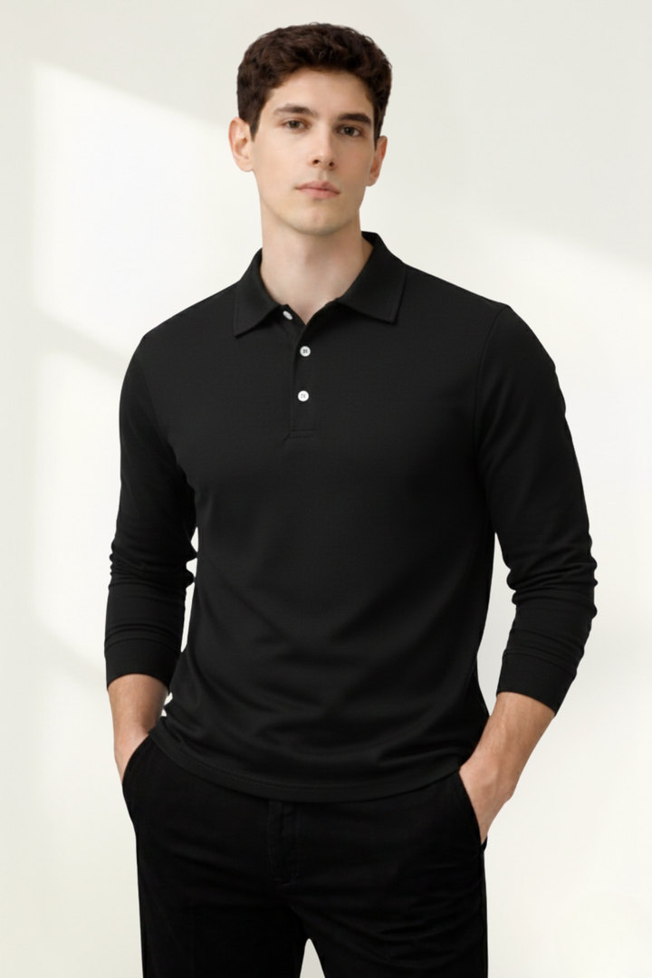 Camisa Polo de Manga Larga para Hombre