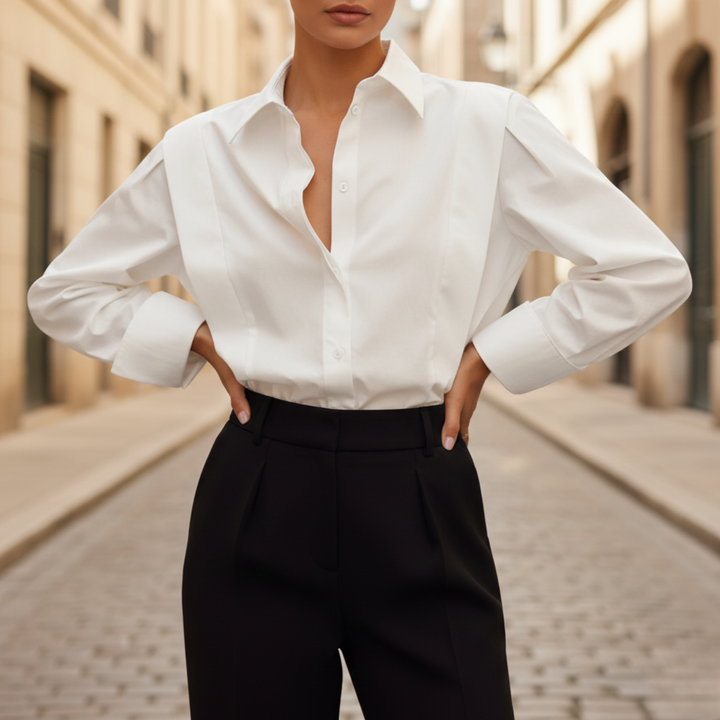 Camisa de Cuello Botón Cuadrada