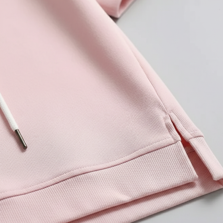 Sudadera de manga corta con capucha ajustable Unisex