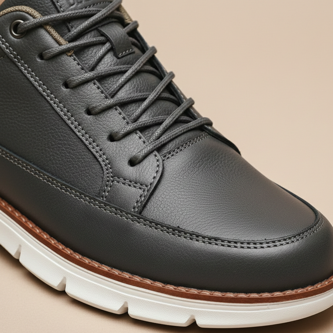 Baskets en cuir à lacets, basses, pour homme adulte