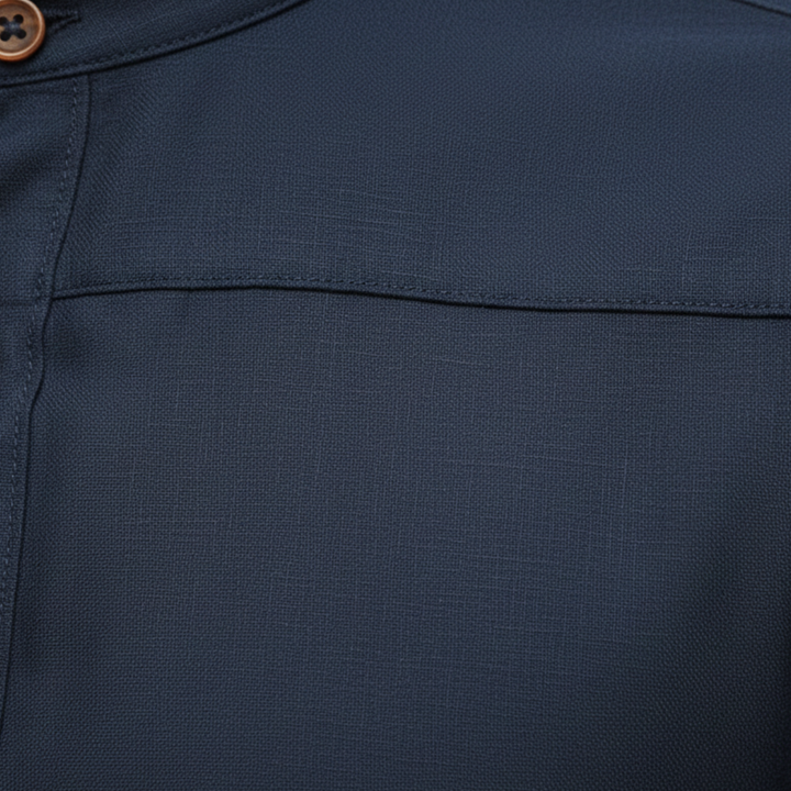 Camisa de Cuello para Hombre de Manga Larga con Botones en el Frente