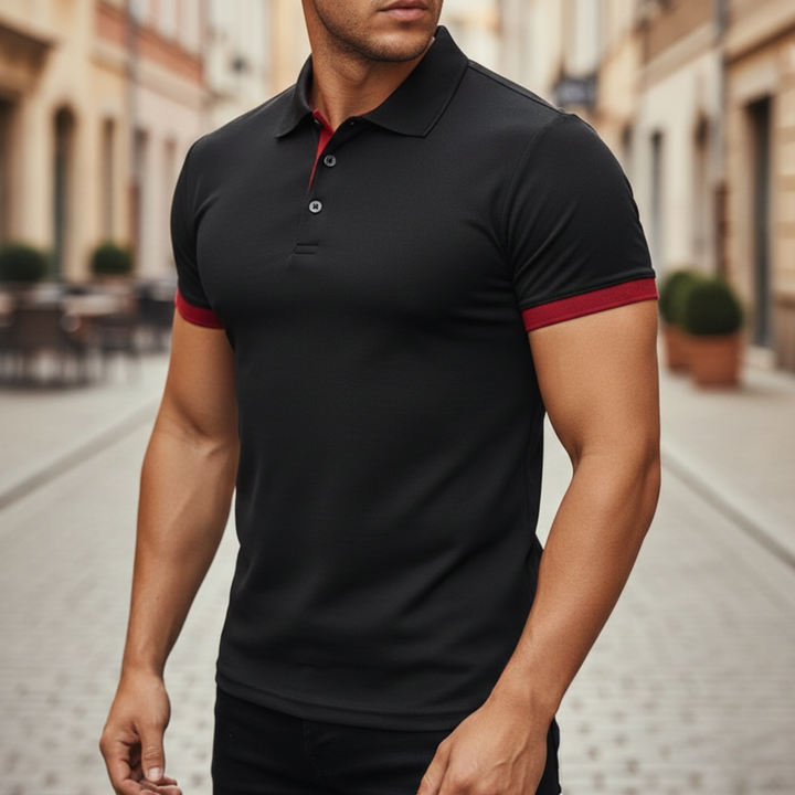 Camisa Polo para Hombre de Manga Corta Ajuste Deportivo