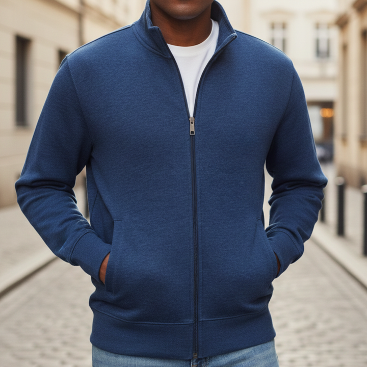 Zip Sweater Knit Lightweight Men All Season
