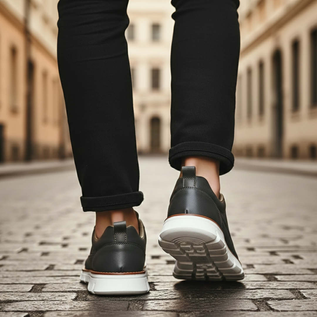 Baskets en cuir à lacets, basses, pour homme adulte