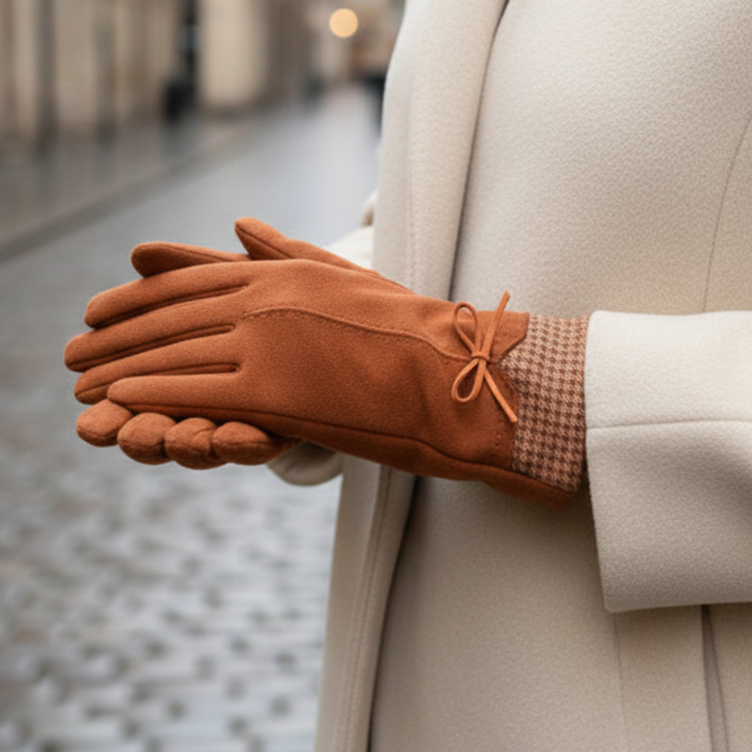 Guantes de cachemira de punto para invierno para mujeres