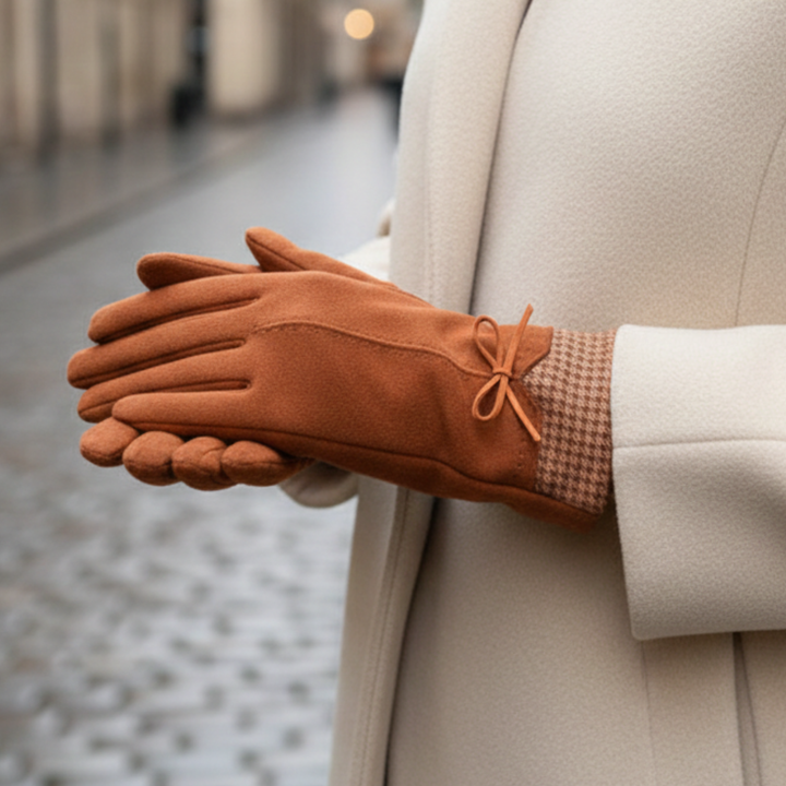 Guantes de cachemira de punto para invierno para mujeres