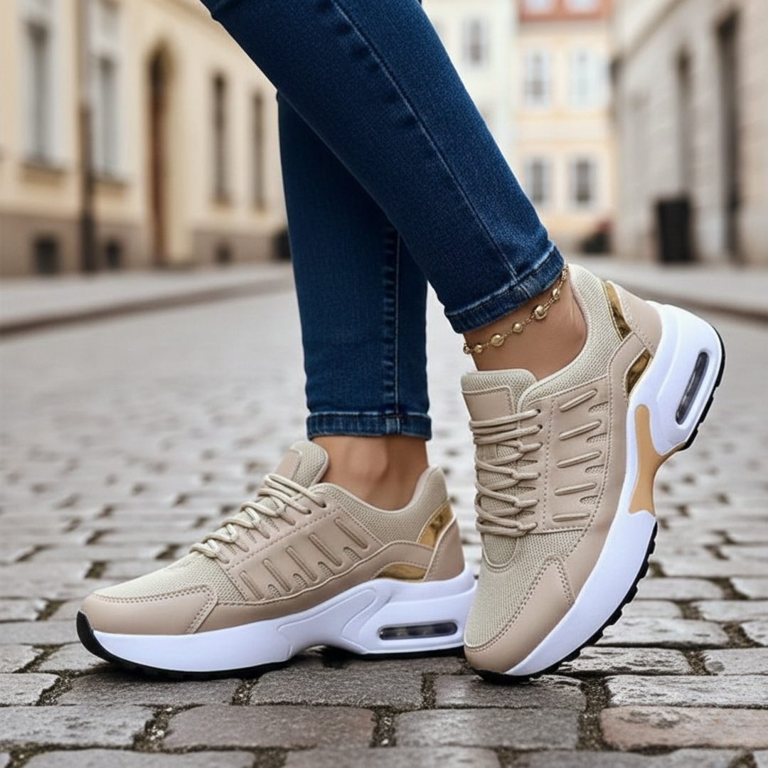 Chaussures orthopédiques à lacets semelle amortissante pour femmes